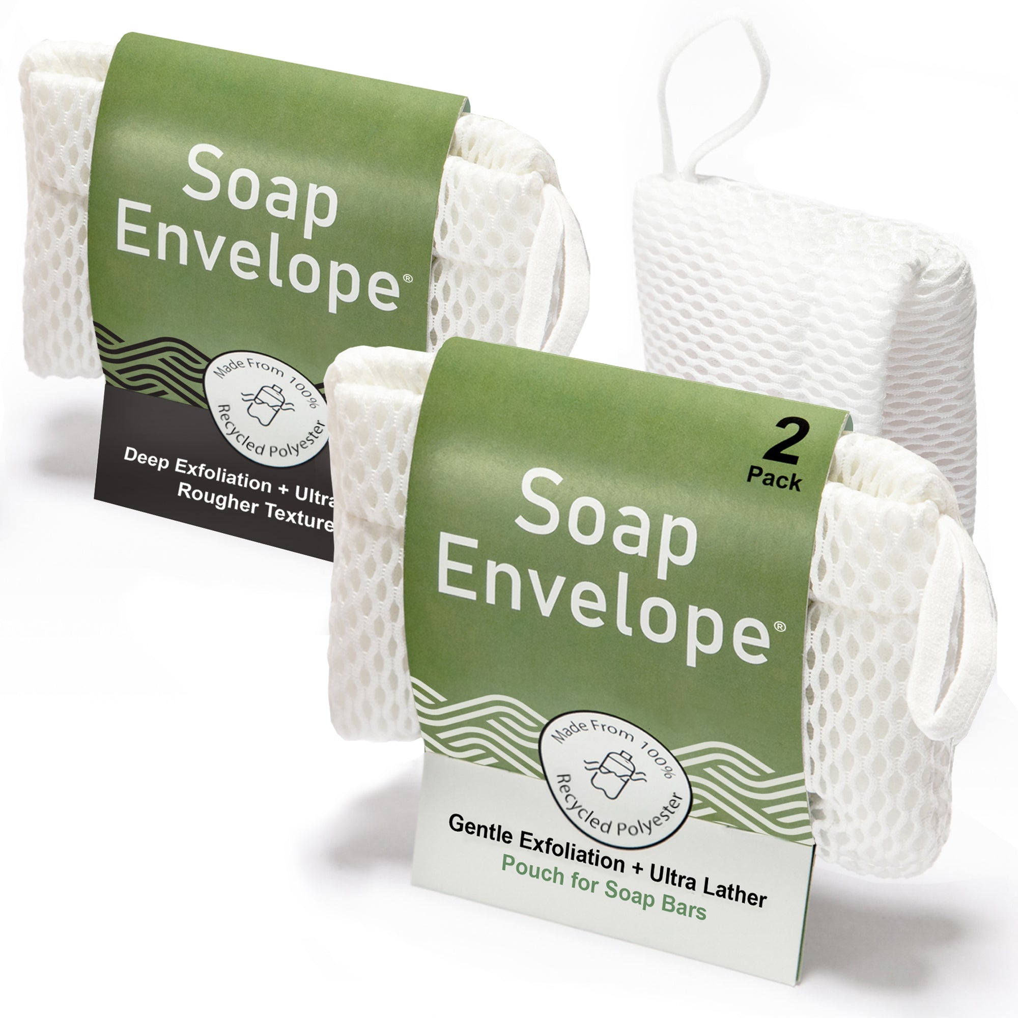 Soap Envelope® Luxury Bar Soap Saver Pouch (2-pack)